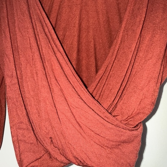 Fashion Nova Elegant Rust Wrap Top - Picture 4 of 5